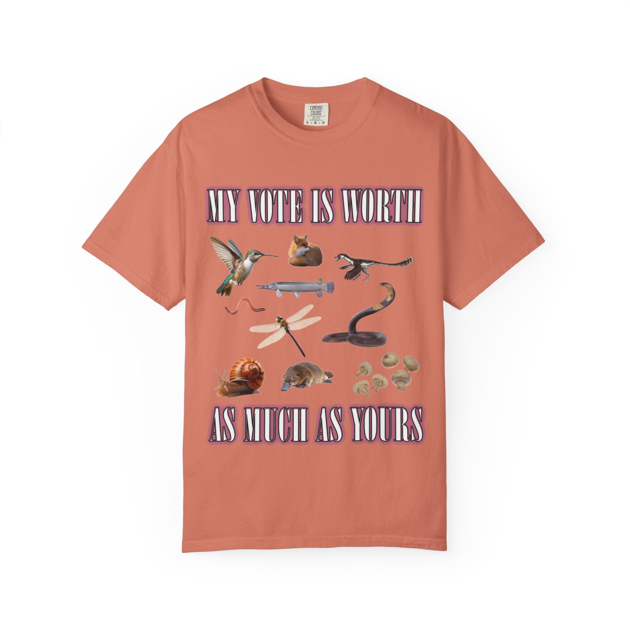 T-Shirt — "My Vote Is Worth It As Much As Yours" Wildlife Illustration Tee