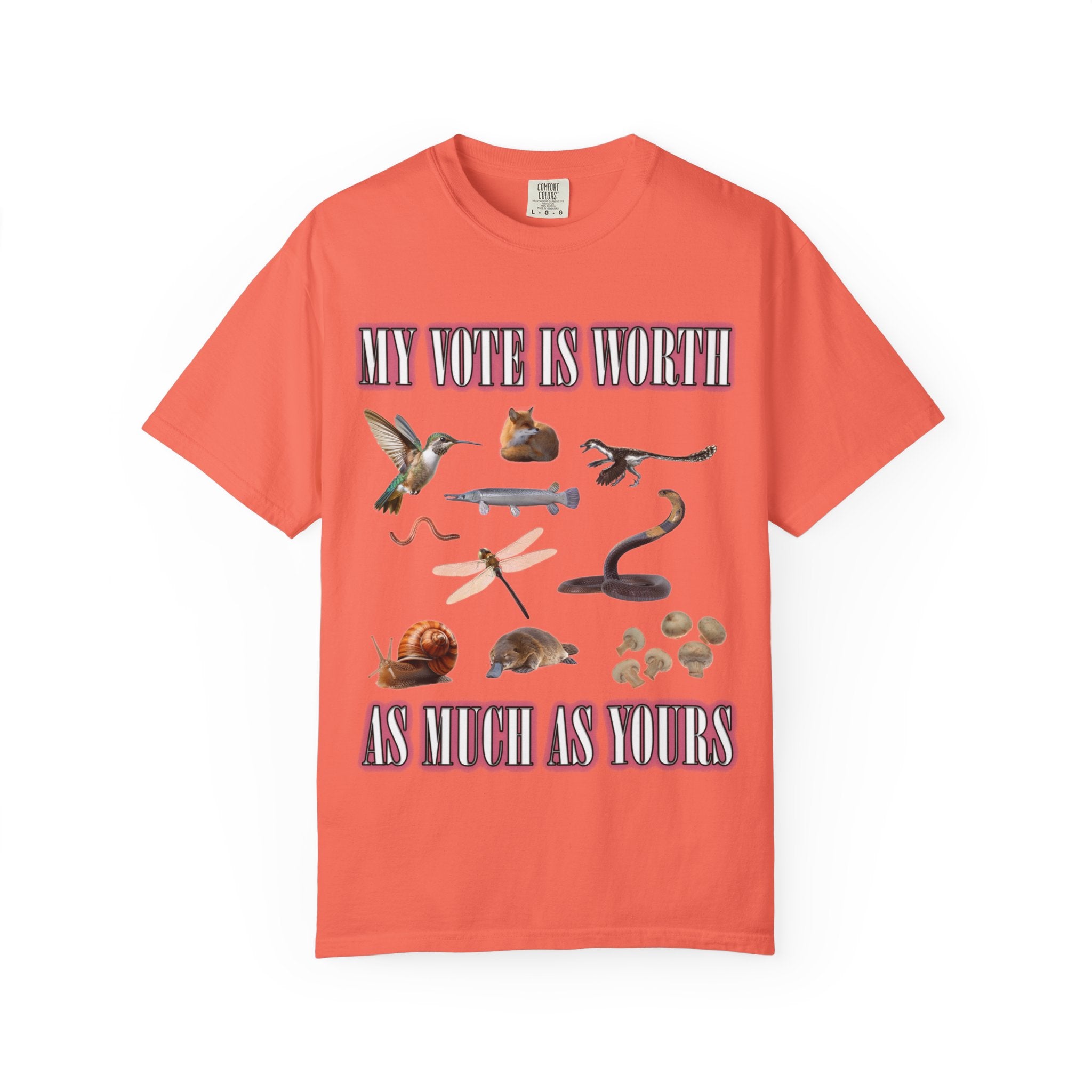T-Shirt — "My Vote Is Worth It As Much As Yours" Wildlife Illustration Tee