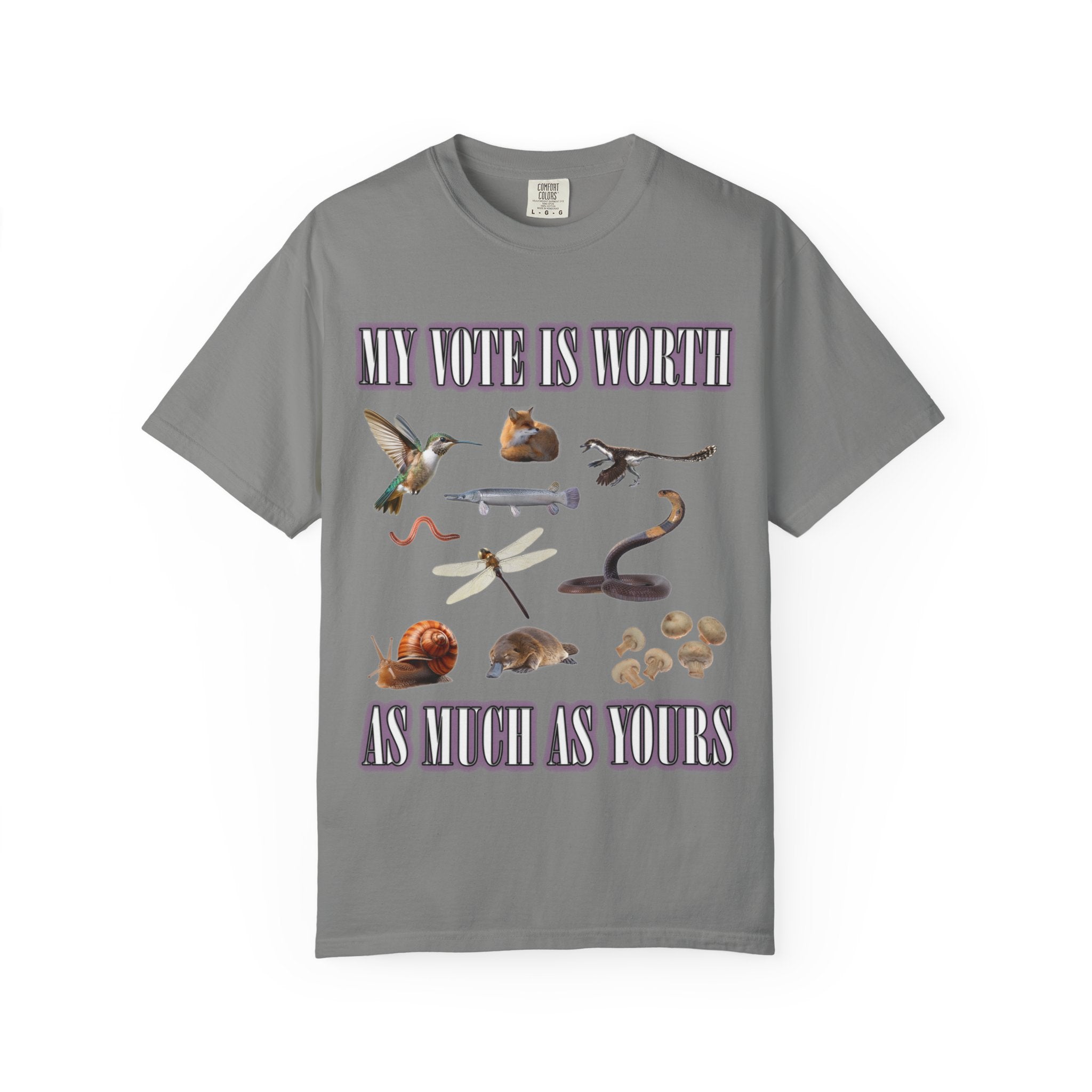 T-Shirt — "My Vote Is Worth It As Much As Yours" Wildlife Illustration Tee