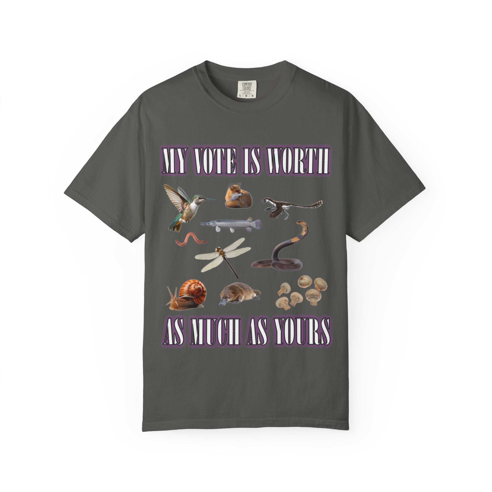 T-Shirt — "My Vote Is Worth It As Much As Yours" Wildlife Illustration Tee