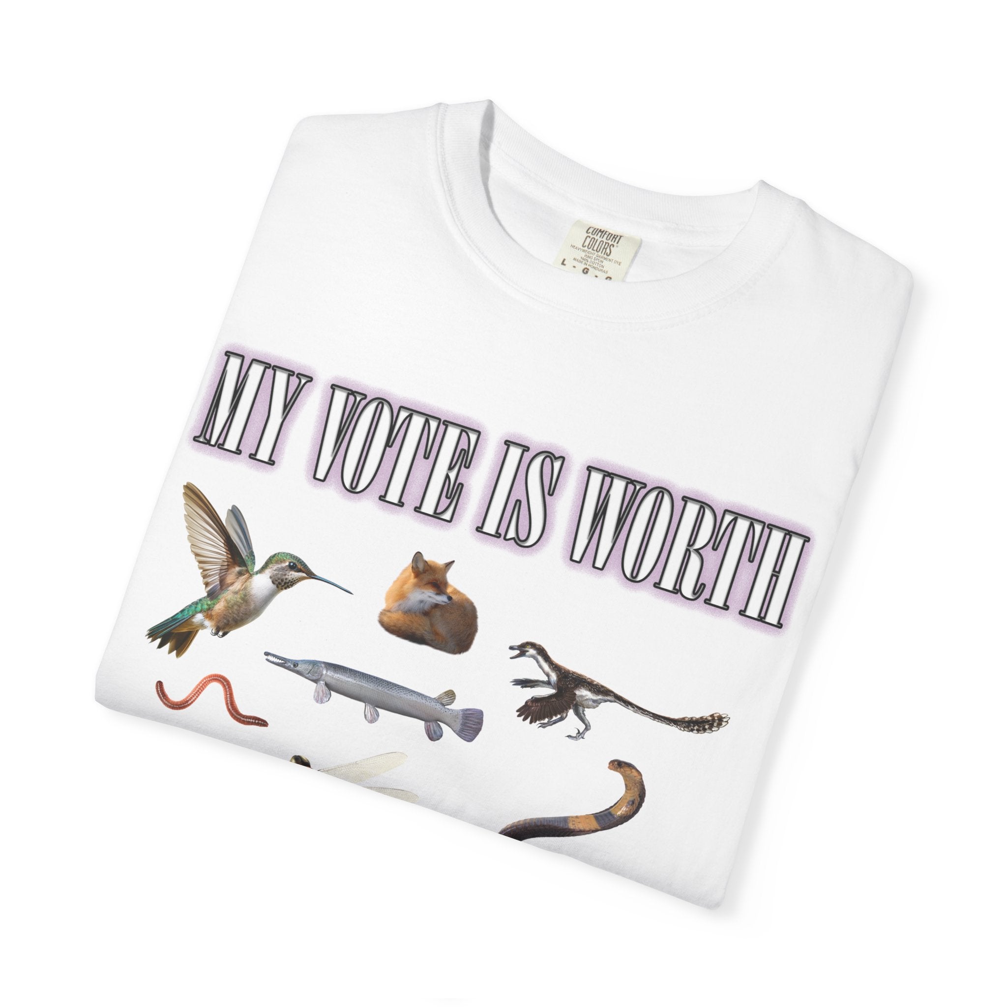 T-Shirt — "My Vote Is Worth It As Much As Yours" Wildlife Illustration Tee