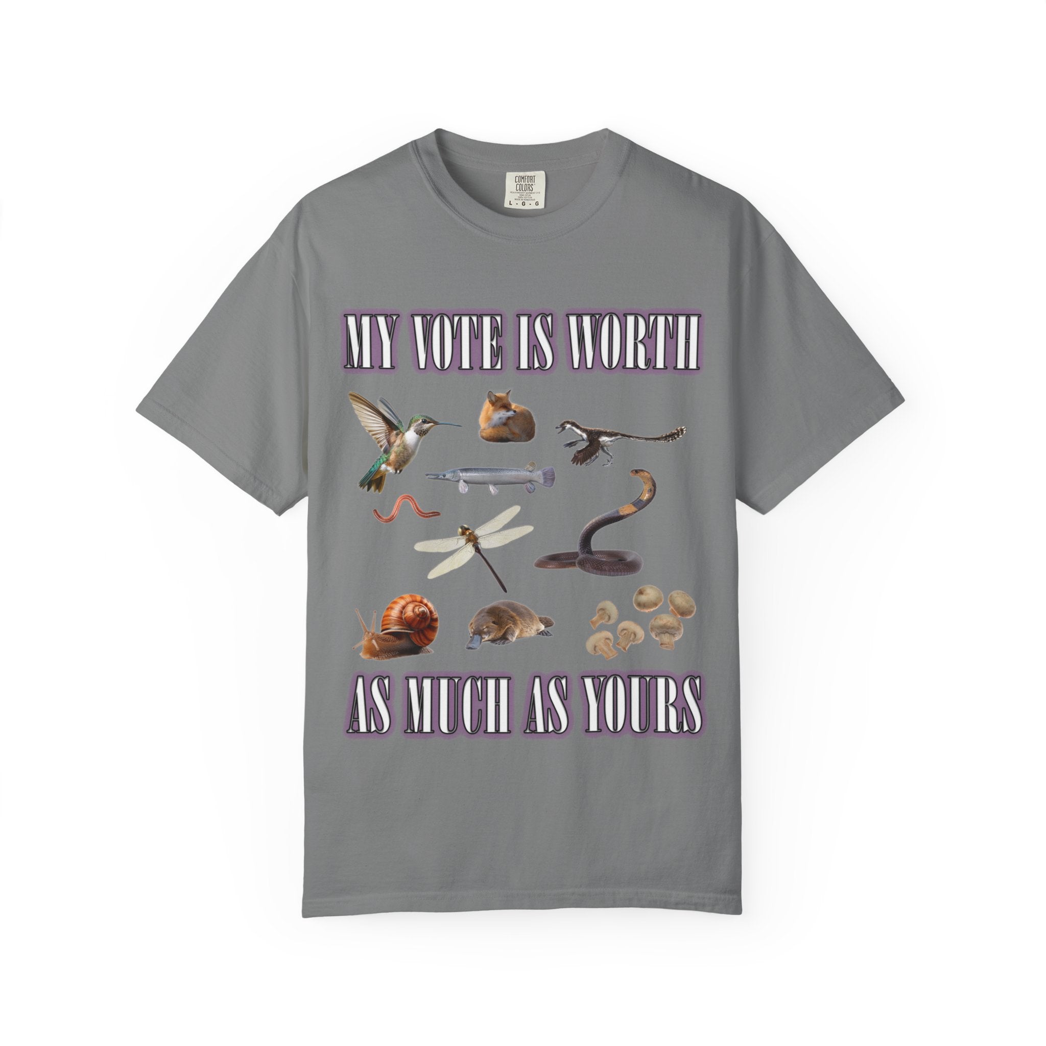 T-Shirt — "My Vote Is Worth It As Much As Yours" Wildlife Illustration Tee